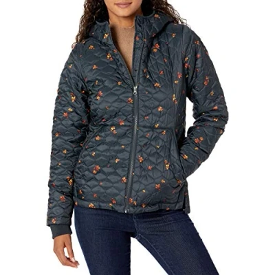 Abbildung von Amazon Essentials Damen Leichter, wasserabweisender Puffermantel mit Sherpa Futter und Kapuze, Schwarz Leafy Floral, XXL