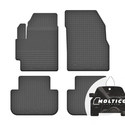 Abbildung von moto MOLTICO Gummimatten Auto, 4 teiliges Set, Allwetter Gummi Fußmatten mit Rand, Antirutsch &amp; Wasserfest Autoteppiche passend für Peugeot 4007 2007 2012