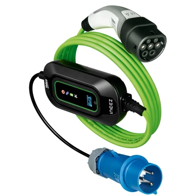 Abbildung von Valeo Ineez 652115 Mobiles Ladegerät für Elektro oder Plug In Hybrid Fahrzeuge mit Transporttasche Wohnmobilstecker (CEE Blue) bis Typ 2 7,4 kW 5 Meter