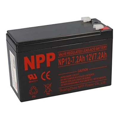 Abbildung von WSB Battery NPP Blei Akku 12V 7,2Ah 4,8mm Faston Lead Acid AGM kompatibel 7Ah, 7,5Ah, 8Ah, 9Ah USV Solar Modellbau