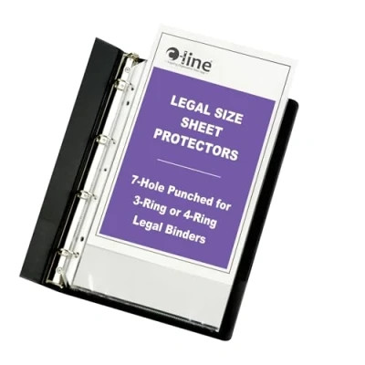 Abbildung von C Line 62047 Schutzfolien aus schwerem Polymaterial, transparent, rechtliche Größe, 35,6 x 21,6 cm, 50 Stück pro Box