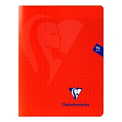Abbildung von Clairefontaine 333741C Schulheft / Heft Mimesys 17x22 cm, 48 Blatt 90g, französische Lineatur, Einband aus PP, Rot, 1 Stück