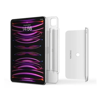 Abbildung von Dracool Pencil Stifthalter für Apple Pro/Apple 2. Generation Hülle Kompatibel mit Magic Keyboard, Smart Keyboard Folio und Anderen Magnetisch Hülle, Stylus Pen Halter iPad Weiß