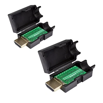 Abbildung von Oiyagai 2 Stück HDMI Stecker Adapter Anschluss Löten zu Verkabelung Terminal Breakout Board für Reparatur