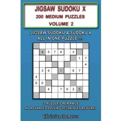 Abbildung von Jigsaw Sudoku X: 200 Medium X Puzzles Volume 2