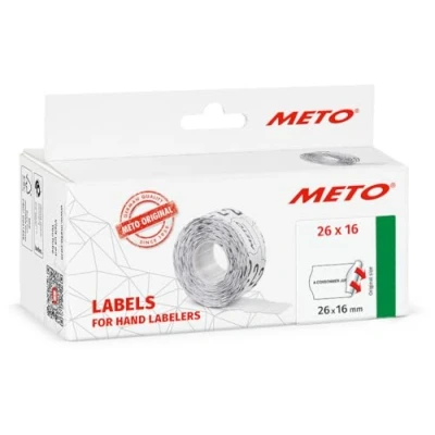 Abbildung von Meto Preisauszeichner Etiketten Vordruck « A consommer jusqu’au » (26x16 mm, 2 zeilig, 6.000 Preisetiketten, weiß, permanent