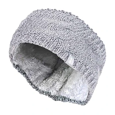 Abbildung von HEAT HOLDERS Damen outdoor gestrickt strick thermo winter stirnband mit innen fleece (One Size, Grau)