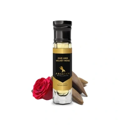 Abbildung von Arabian Opulence FR288 OUD AND VELVET ROSE Roll on Parfümöl Konzentriertes Parfüm Körperöl Langanhaltendes auf Ölbasis für Frauen Reisegröße Alkoholfreies weiches Flasche (6ml)