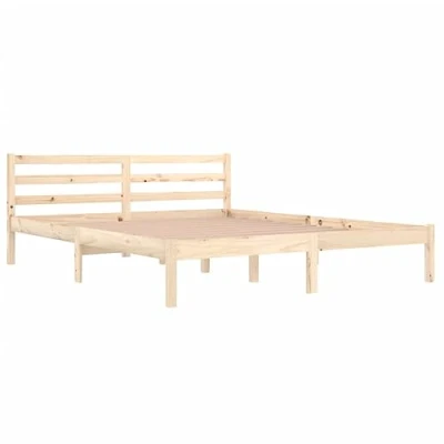 Abbildung von vidaXL Massivholzbett Bettgestell Bett Doppelbett Holzbett Bettrahmen Lattenrost Schlafzimmerbett Schlafzimmermöbel Kiefer 160x200cm
