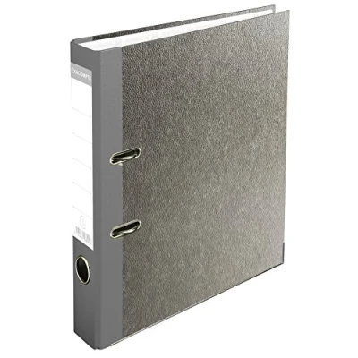 Abbildung von Exacompta 53509E Recycling Ordner Wolkenmarmor. 5 cm schmal DIN A4 grauer Rücken Ringordner Aktenordner Briefordner Büroordner Pappordner Blauer Engel
