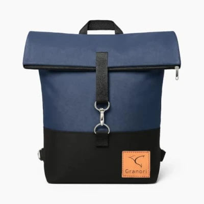 Abbildung von Granori® Fahrrad Gepäckträger Rucksack 2 in 1 Gepäckträgertasche für Herren &amp; Damen mit Schnellbefestigungssystem E Bike, Citybike, Mountainbike (Blau)