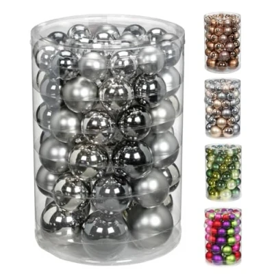Abbildung von JACK by Inge Glas 60x Kugeln Christbaumkugeln Ø 18x4+20x5+16x6+6x7 cm Box Weihnachtsbaum, Farbe:Luxury