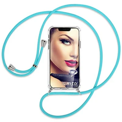 Abbildung von mtb more energy® Handykette kompatibel mit Samsung Galaxy A05s (SM A057) türkis Smartphone Hülle zum Umhängen Anti Shock Full TPU Case