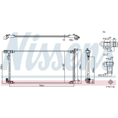 Abbildung von NISSENS 940970 Klimakondensator mit Trockner R134a, R1234yf