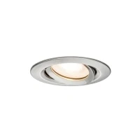 Abbildung von Paulmann 92899 Nova Plus LED Einbauleuchte IP65 rund schwenkbar 7W dimmbar Einbaustrahler GU10 Eisen gebürstet Spot Einbaulampe 2700K