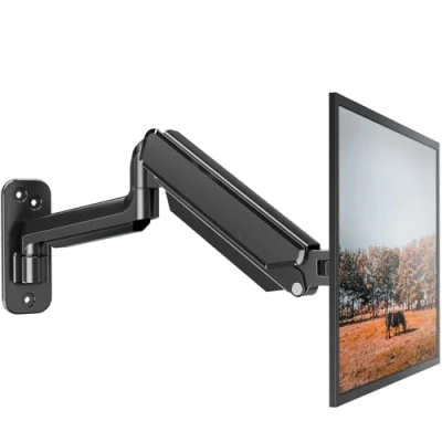 Abbildung von ELIVED Monitor Wandhalterung für 13 32&quot; Bildschirme bis zu 9kg, VESA 75/100mm, Gasdruckfeder PC Hatlerung Wand, 180 Neigbar, Schwenkbar, 360 Drehbar, Höhenverstellbar Monitorhalterung