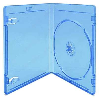 Abbildung von Energmix 20x Blu Ray Hüllen für je 1 Disc Mit Logo blau transparent im 20er Pack