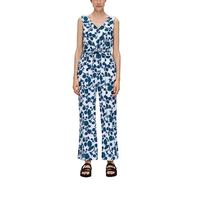 Abbildung von s.Oliver Black Label MET Tailleriem Jumpsuit, Damen, Größe: 40, Petrol
