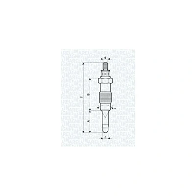 Abbildung von MAGNETI MARELLI 062583003304 Glühkerze 11,5V 10A M12X1,25 MERCEDES BENZ: Sprinter 3 T Kastenwagen, T1 Bus, W124 Limousine