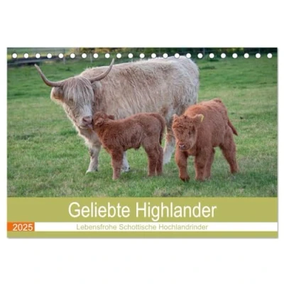 Abbildung von Geliebte Highlander (Tischkalender 2025 DIN A5 quer), CALVENDO Monatskalender