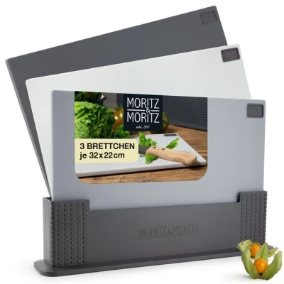 Abbildung von Moritz &amp; Schneidebrett 3x Piazza Kunststoff Set, Kunststoff, (3er Set), Spülmaschinengeeignet und hygienisch