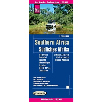 Abbildung von Reise Know How Landkarte Südliches Afrika (1:2.500.000) : Botswana, Lesotho, Mosambik, Namibia, Simbabwe, Südafrika, Swasiland: reiß und wasserfest (world mapping project)