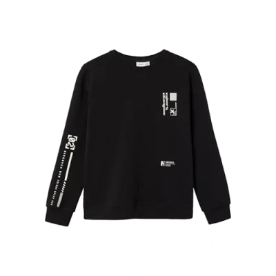 Abbildung von Name it Loose FIT Sweatshirt für Kinder, Größe: 122/128, Black