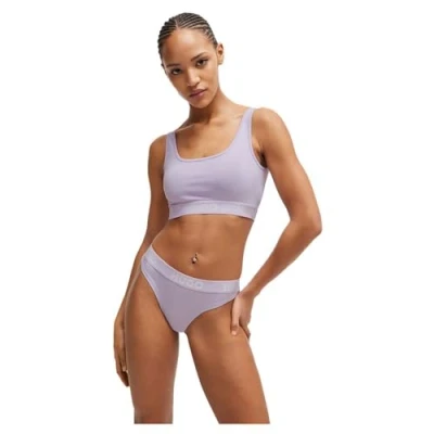 Abbildung von HUGO Thong Sporty LOGO String, Damen, Größe: Small, Light/pastel purple