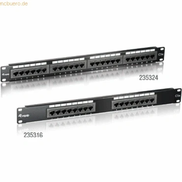 Abbildung von Digital data communication equip 16 Port Patch Panel 19 Cat.5e schwar
