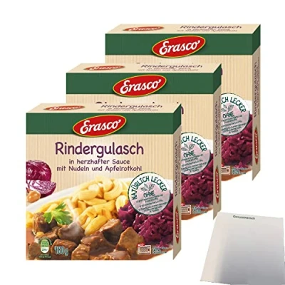 Abbildung von Erasco Menü Rindergulasch 3er Pack (3x480g Packung) + usy Block