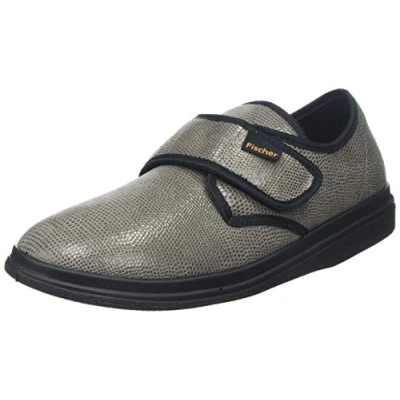 Abbildung von Fischer Markenschuh Ortho Hausschuh mit Klettverschluss, Weite K, Frotteefutter, Reptilstretch