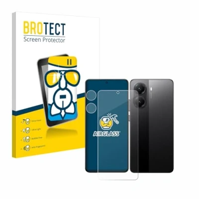 Abbildung von BROTECT Schutzglas für Xiaomi Poco X7 Pro (Display+Kamera) Schutzfolie Panzer Folie Glas [Extrem Kratzfest 9H, Anti Fingerprint, Ultra Transparent]