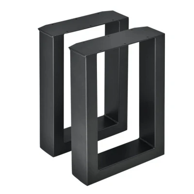 Abbildung von [en.casa] Bankgestell Makers 2er Set Esstischgestell Couchtischgestell Tischbeine Stahl pulverbeschichtet viereckig Schwarz 30x43cm
