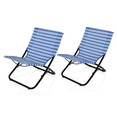 Abbildung von Campart Campingstuhl, SET Beach Chair faltbarer Strand Stuhl Angler klappbar kleines Packmaß