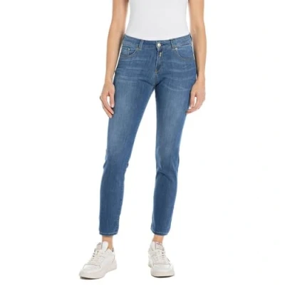 Abbildung von Replay Damen Jeans Faaby Flare Fit Schlaghose mit Power Stretch, Medium Blue 009 (Blau), 32W / 32L