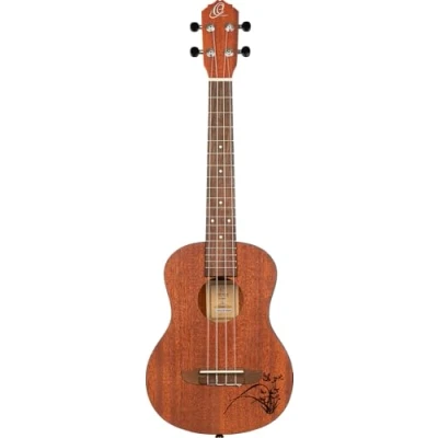 Abbildung von Ortega Guitars Tenor Ukulele akustisch Bonfire Series Sapeledecke mit lasergaviertem Motiv (RU5MM TE)