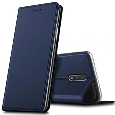 Abbildung von Verco Handyhülle für Nokia 2.3, Premium Handy Flip Cover 2.3 Hülle [integr. Magnet] Book Case PU Leder Tasche, Blau