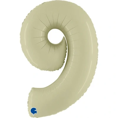 Abbildung von Olivgrüner Folienballon Figur 9 102cm