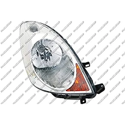 Abbildung von PRASCO DS3504804 Scheinwerfer links H4 gelb für Rechtsverkehr mit Elektromotor, ohne Elektromotor Stellmotor LWR NISSAN: Note I