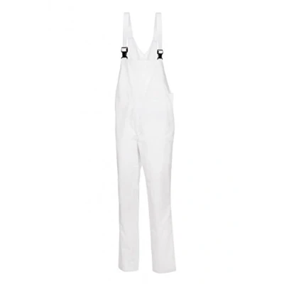 Abbildung von BP 1675 558 21 Ll Unisex Latzhose, mit Gummizug in der Taille, 245,00 g/m² Stoffmischung, weiß,