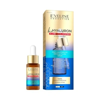 Abbildung von Eveline Cosmetics BioHyaluron 3 x Retinol Multi feuchtigkeitsspendendes Serum, faltenfüllend, 18 ml