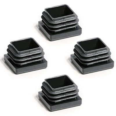 Abbildung von Enkotrade 10 Stück Lamellenstopfen für Vierkantrohre, 25x25 mm, Rohrabdeckung aus hochwertigem Polyethylen Kunststoff, Stopfen, Endstopfen, Kappen, Gleiter Rohrstopfen Quadratisch