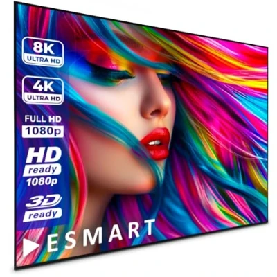 Abbildung von ESMART Expert UKD Rahmen Leinwand [Größenauswahl] 186 x 105 cm (84&quot;) 16:9 Heimkino Beamer Projektionsleinwand LCD LED