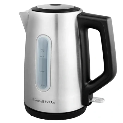Abbildung von RUSSELL HOBBS Wasserkocher &quot;Heaton 27380 70&quot;, 1,7 l, 2400 W, Edelstahl, herausnehmbarer Anti Kalk Filter und Wasserstandanzeige