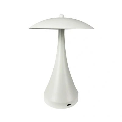 Abbildung von Dyberg Larsen LED Akku Tischlampe Vienna, creme, Höhe 28 cm