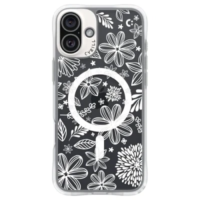 Abbildung von CYRILL von Spigen UltraSheer Mag Muster Hülle Kompatibel mit iPhone 16 (2024) White Florals