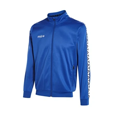 Abbildung von Mitre Delta Poly Tracksuit Jacke, Herren, Track Jacket, Royal/Weiß