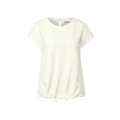 Abbildung von Street One MIT Feiner Struktur Tshirt print, Damen, Größe: 34, Weiß