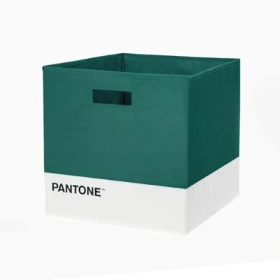Abbildung von Pantone™ Mehrzweck Aufbewahrungsbox für Spielwürfel Kinder und Organizer, platzsparender Schrank, zusammenklappbarer Aufbewahrungskorb auch Bücherregale, Spielzeugkorb Kinder, 32,5 x