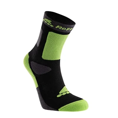 Abbildung von Rollerblade Boy&#039;s Kids Inline Skate Socken, Schwarz/Grün, 35 38